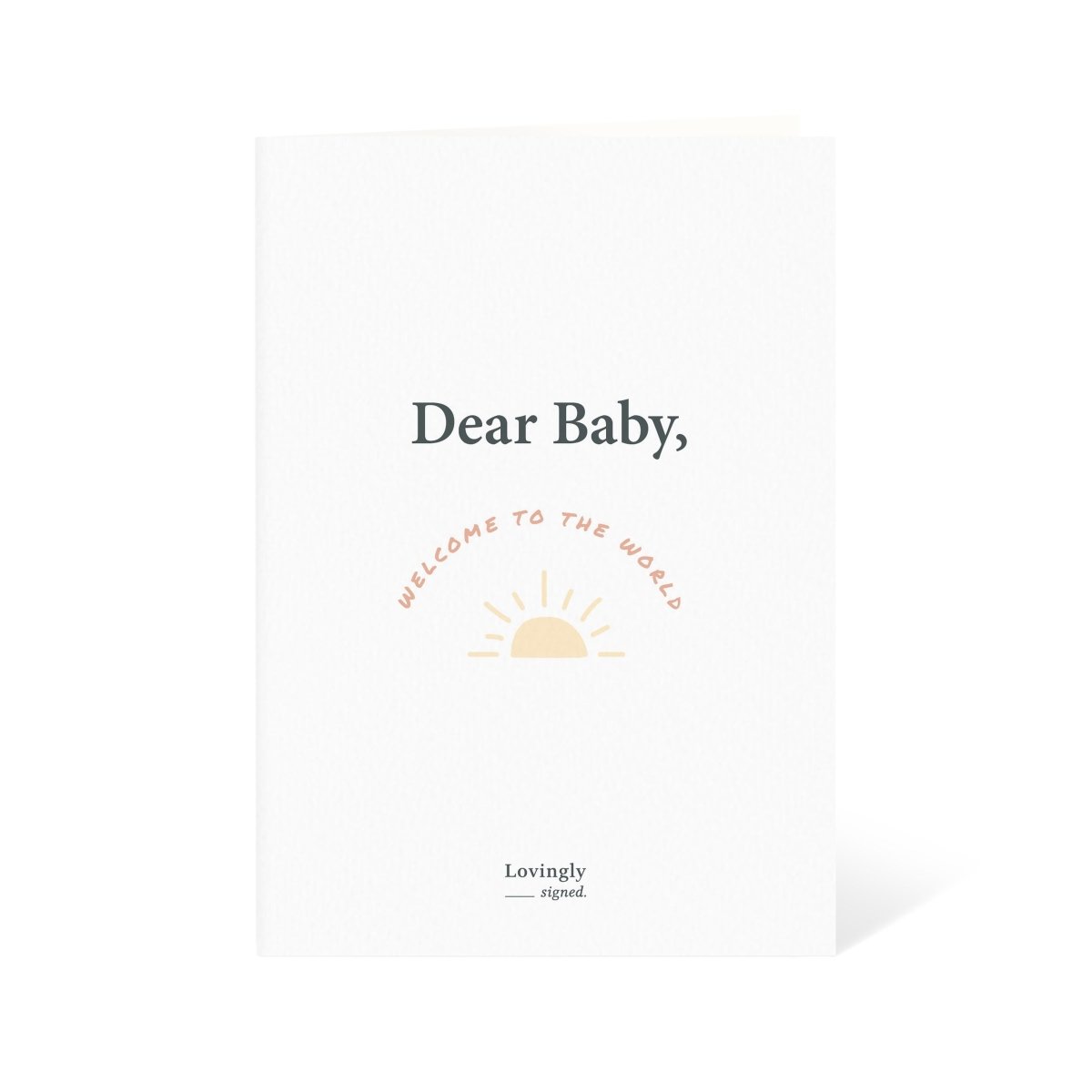Welcome To The World! Newborn Baby Congratulations Card - LOVINGLY SIGNED (HK)